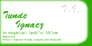 tunde ignacz business card